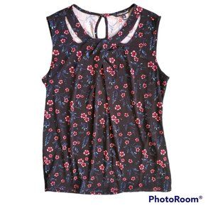 41 Hawthorn Floral Print Cutout Tank Top Size XL
